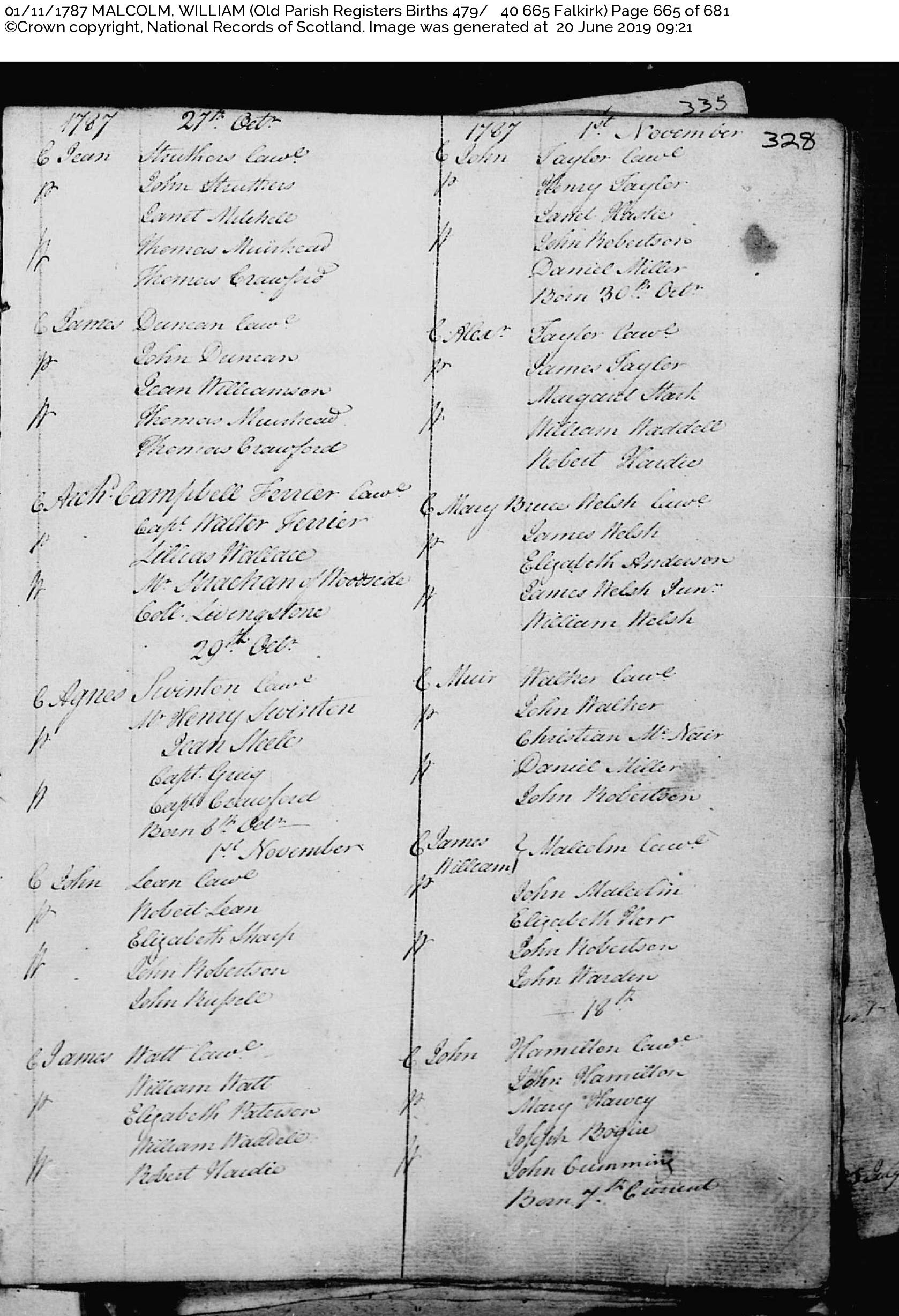 James_and_William_Malcolm_B1787 Falkirk, November 1, 1787